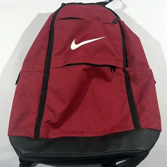 Nike Training Brasilia Gym School Backpack Poly RED Bookbag Travel FLAW - Picture 2 of 10